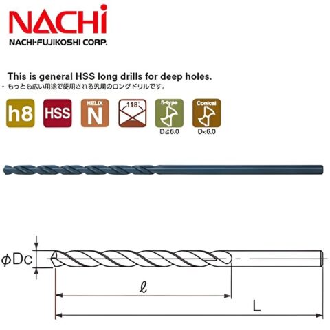 Mũi Khoan Inox 10mm Nachi L6520